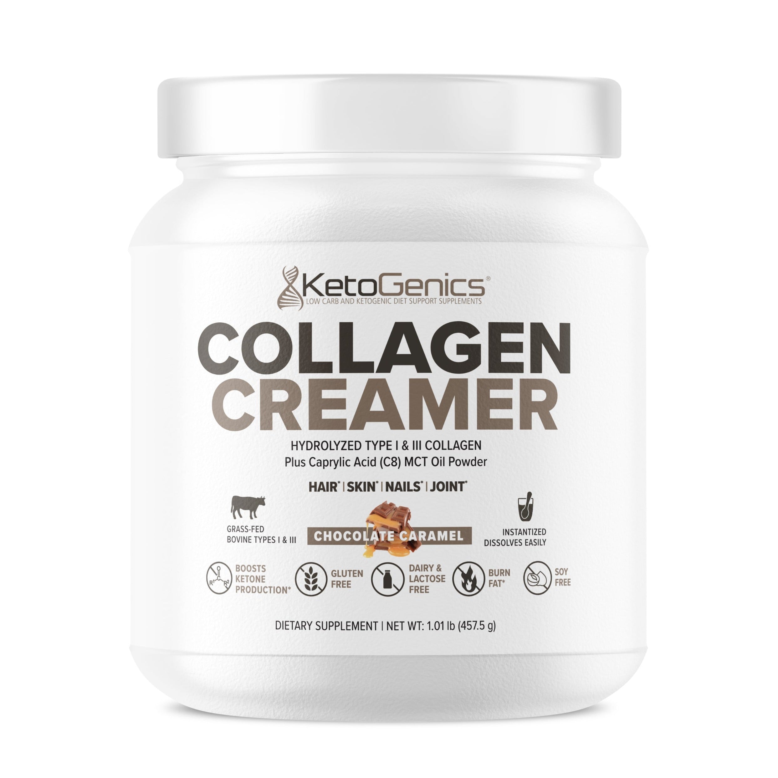 Collagen Coffee Creamer, Keto & Paleo, Premium Hydrolysed Collagen  Peptides & Coconut MCT Powder, Dairy-Free